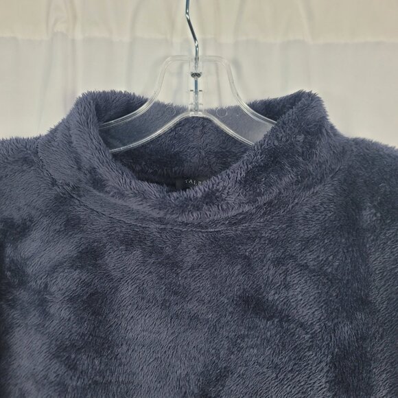 Talbots Blue Dream Fleece Sherpa Funnel Neck Pullover Women's Size Medium - Picture 7 of 10